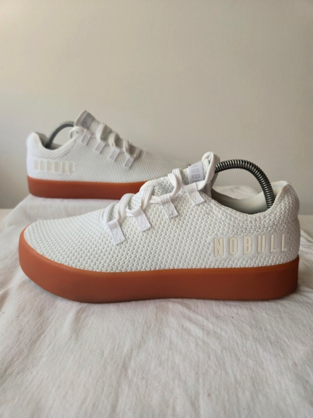 NOBULL REC Knit Trainers Sneakers White/Gum Size Men's 9/Women's 10